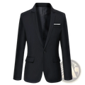 Men slim fit fuchsia casual blazer with single-breasted design notched lapel one button closure and white pocket square
