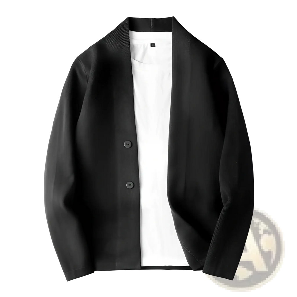 Black textured knit cardigan with two front buttons for men slim fit knit cardigan sweater olive green alternative