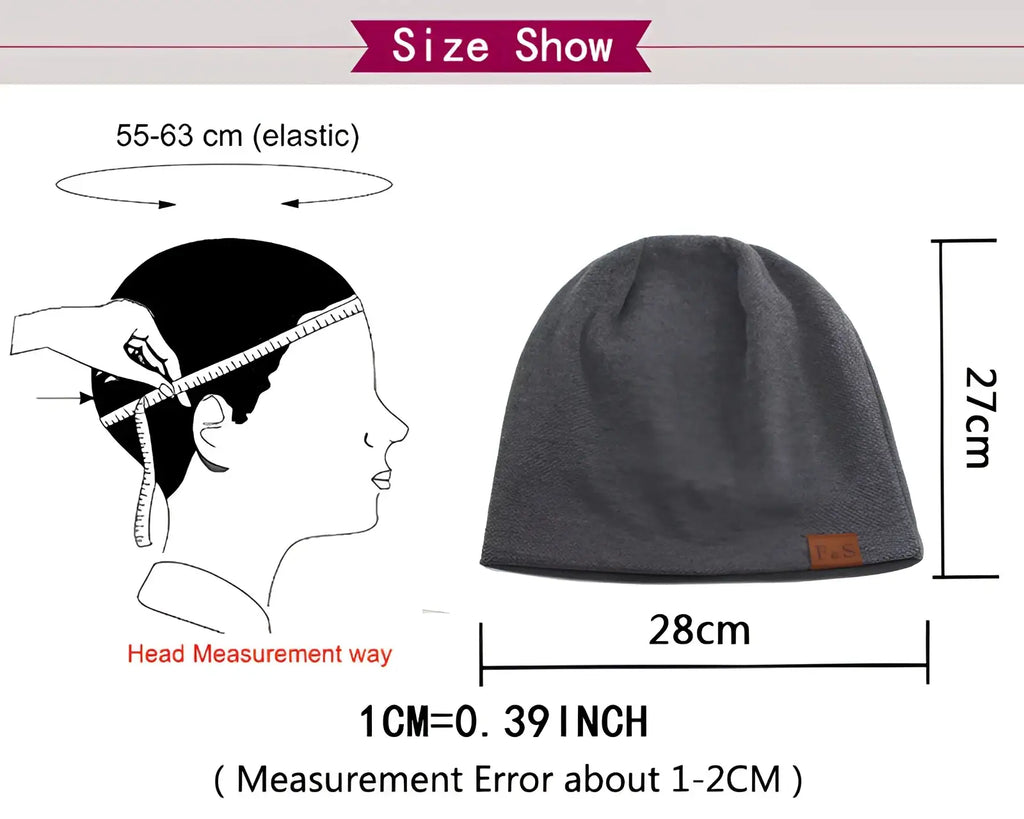 Men slouchy knit beanie in dark gray with a small brown leather patch made of thin knitted material for spring summer wear
