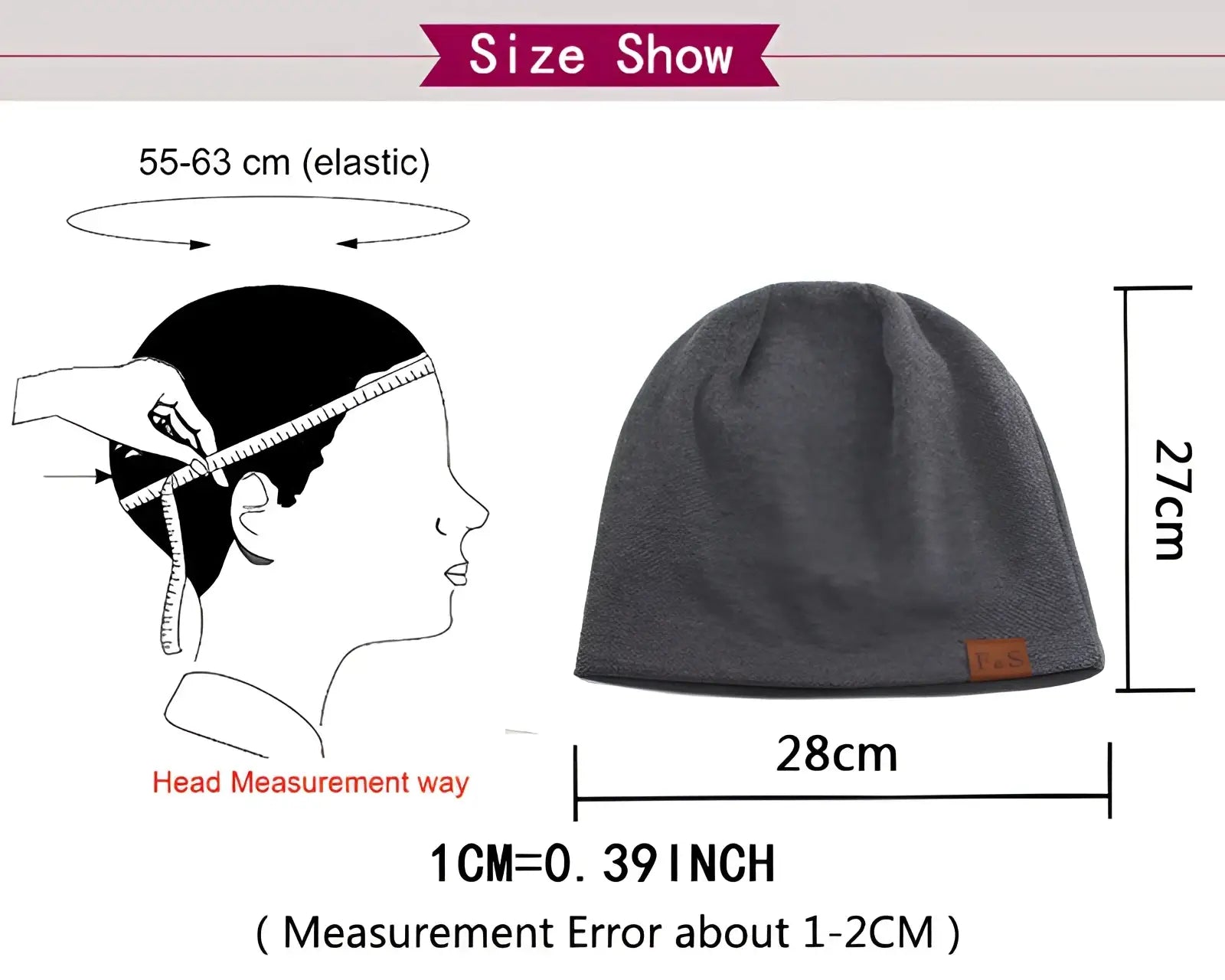 Men slouchy knit beanie in dark gray with a small brown leather patch made of thin knitted material for spring summer wear