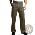 Men straight leg suit pants formal trousers in khaki with tailored fit button closure and classic straight-leg cut