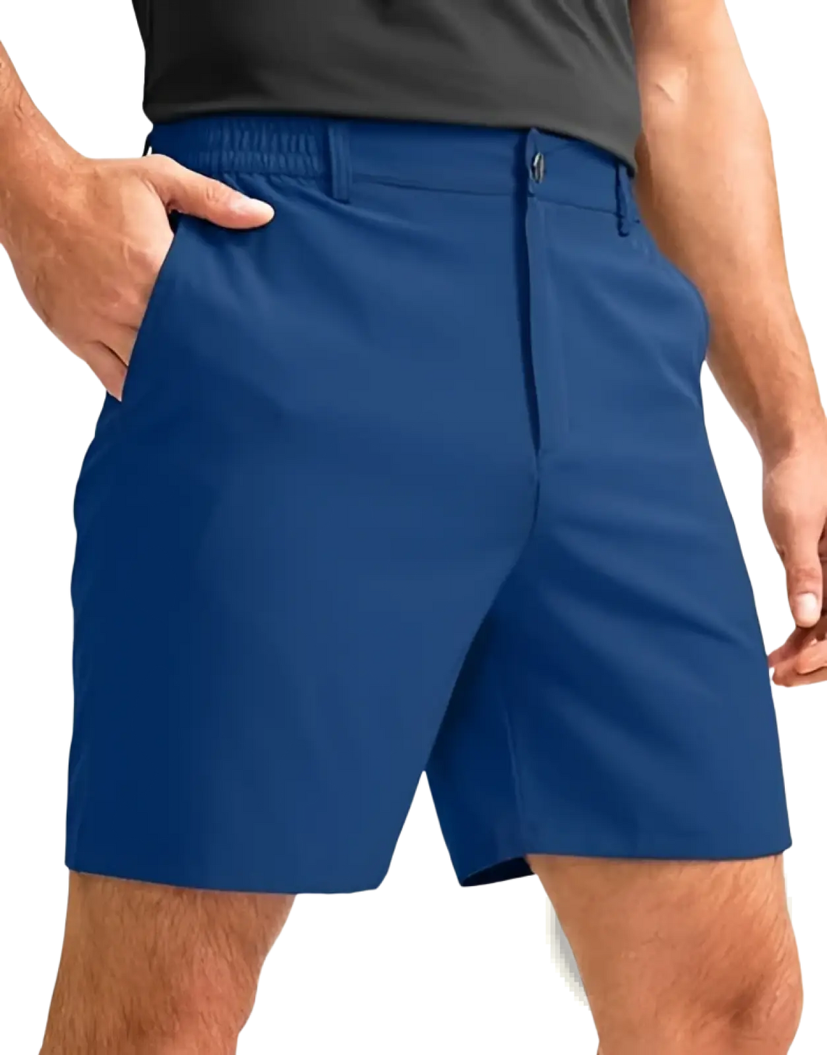 Men stretch casual shorts slim fit dark green with tailored fit and elastic waistband for athletic use