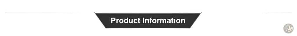 Black banner with white text reading product information for men striped long sleeve casual shirt