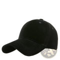 Black men suede baseball cap with curved brim and subtle stitching details for thickened winter hat use