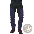 Men tactical cargo joggers outdoor work pants in dark navy and black with reinforced panels for durability
