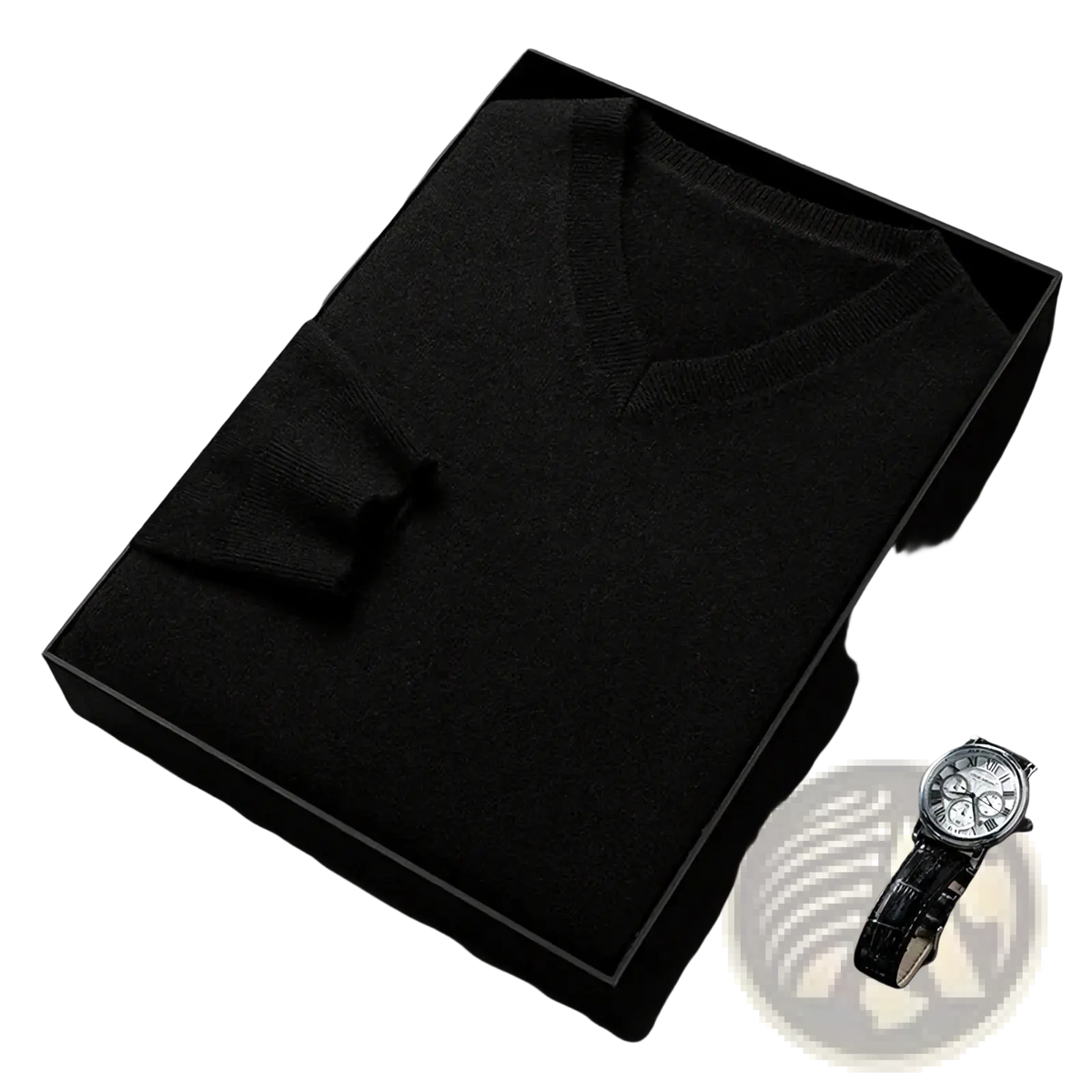 Black men v neck sweater in a sleek textured knit perfect for stylish casual wear