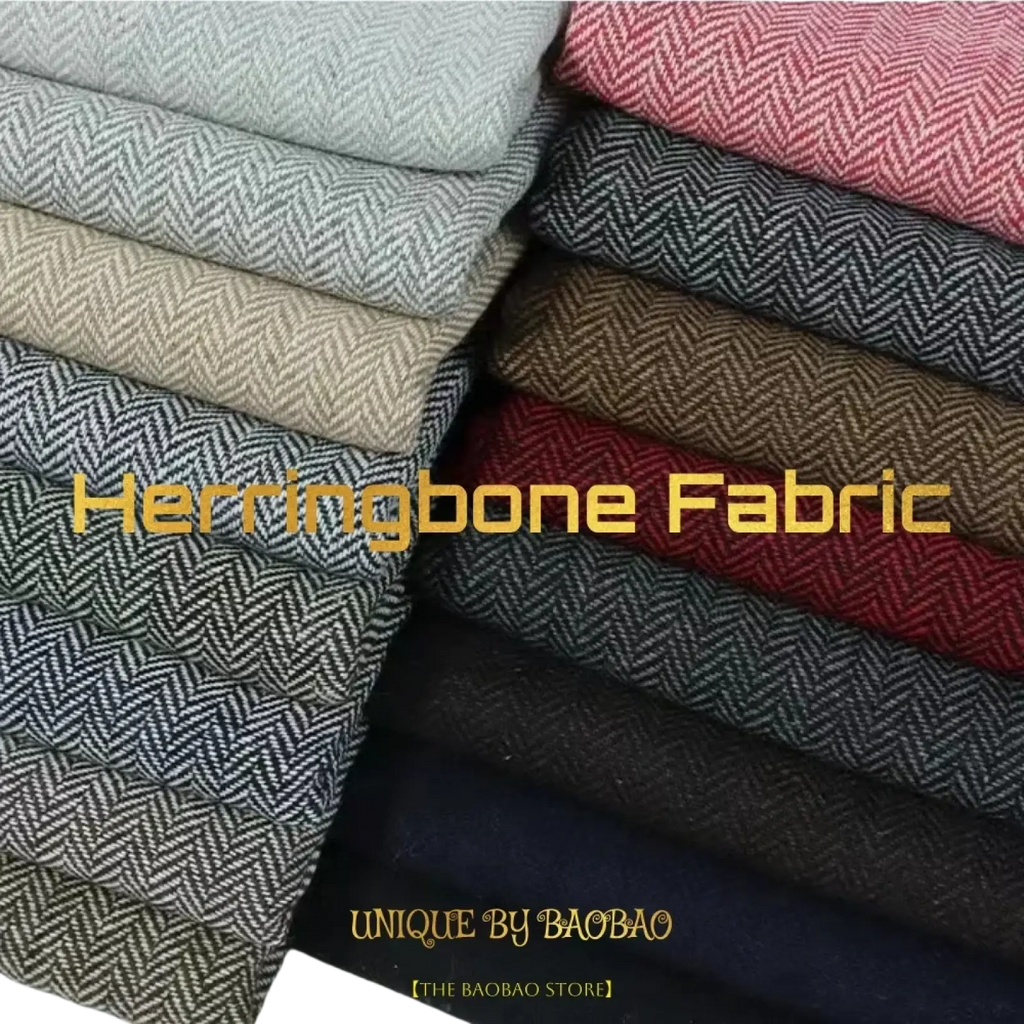 Stacks of vintage brown herringbone fabric in neutral and bold colors for men vintage wedding suit 2 piece set