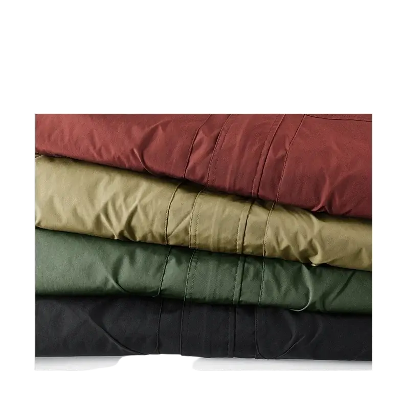 Stacked men winter padded loose fit hooded jackets in red olive green forest green and black for casual wear