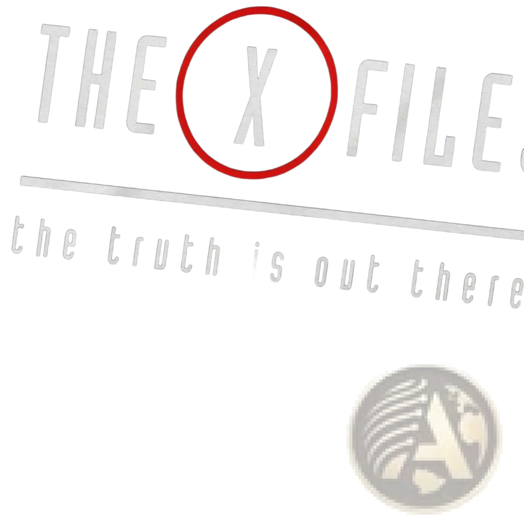 Black men x-files t-shirt featuring the logo with a red circle around the x and the tagline the truth is out there in white text