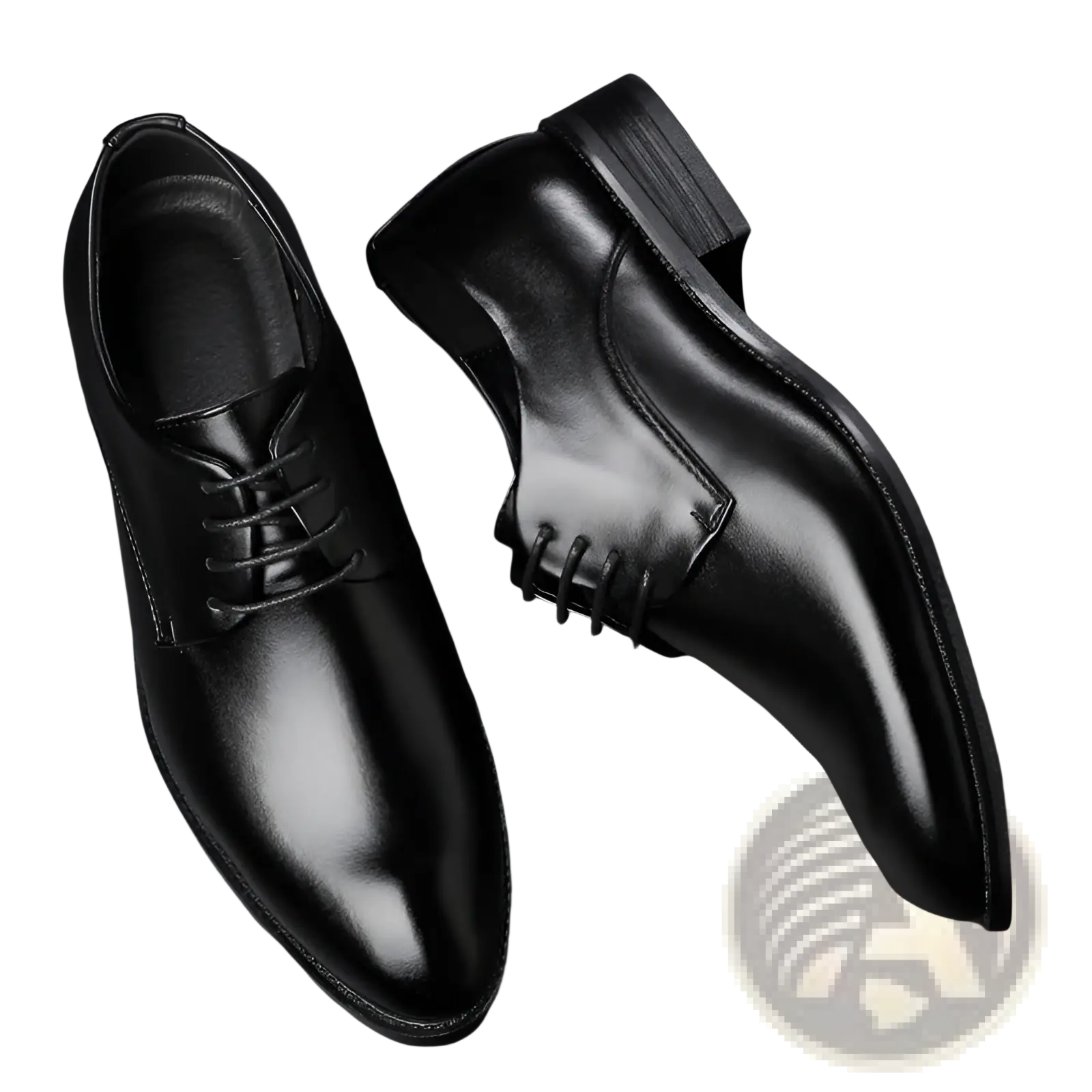 Men’s brown leather formal dress shoes with a polished finish and classic lace-up design