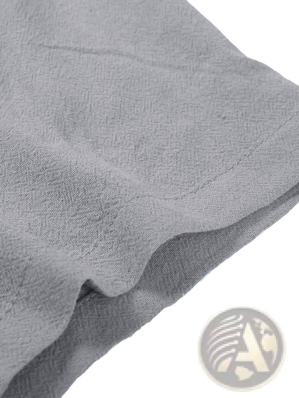 Men’s casual short sleeve button down shirt in gray textured fabric with a subtle woven pattern