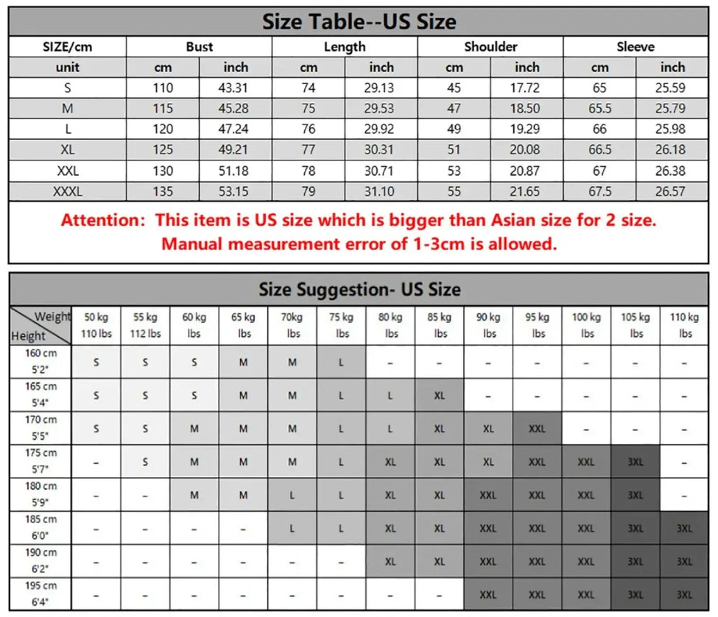Us size clothing measurement chart for mens cotton linen long sleeve casual shirt with bust length shoulder and sleeve in cm and inch