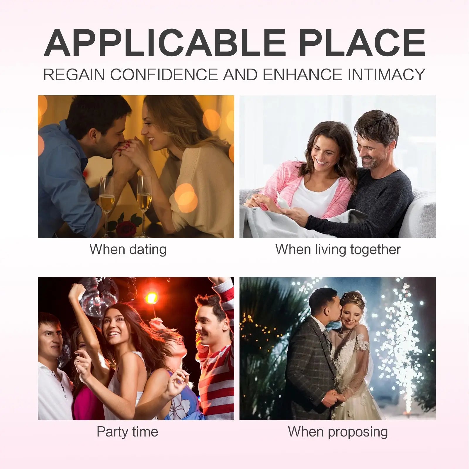 Promotional graphic for men’s delay spray 30ml enhancing stamina and sensitivity for dating living together parties and proposals