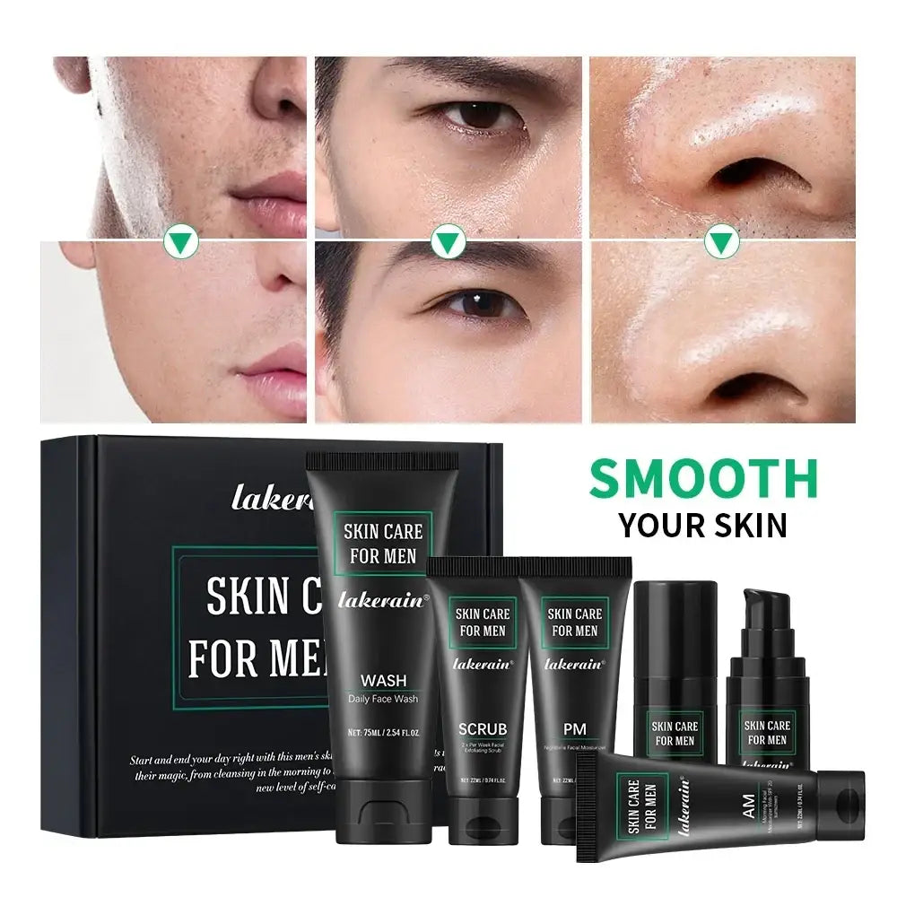 Black tube of lakerain men’s daily face wash 22ml × 1pc for facial moisturizer in complete skincare routine kit