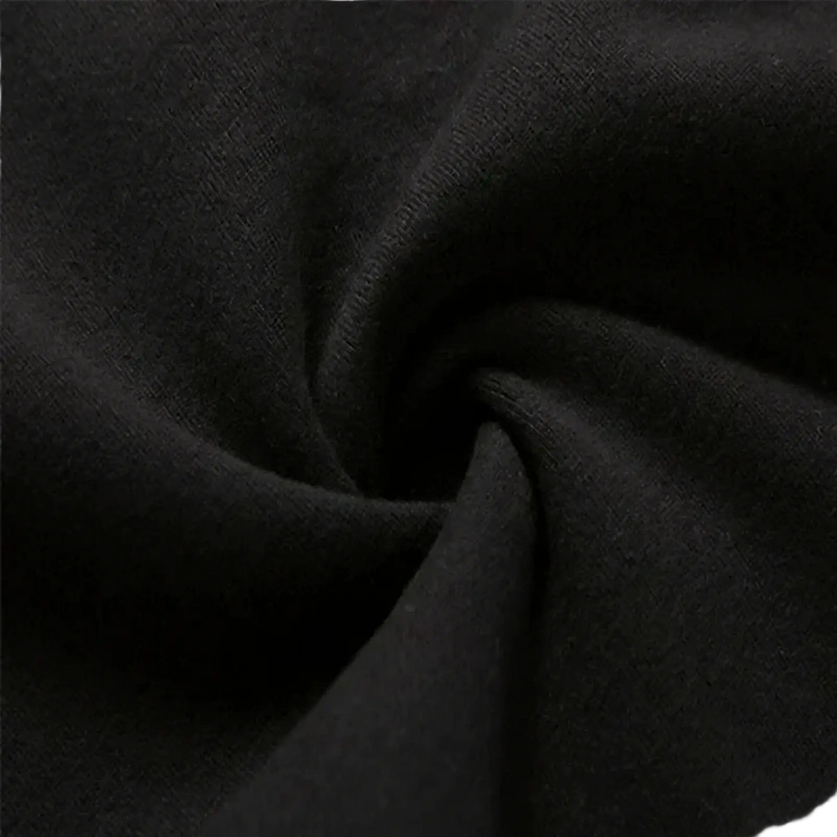 Mens fleece lined joggers sweatpants in black soft textured fabric with a subtle ribbed weave for comfort and warmth