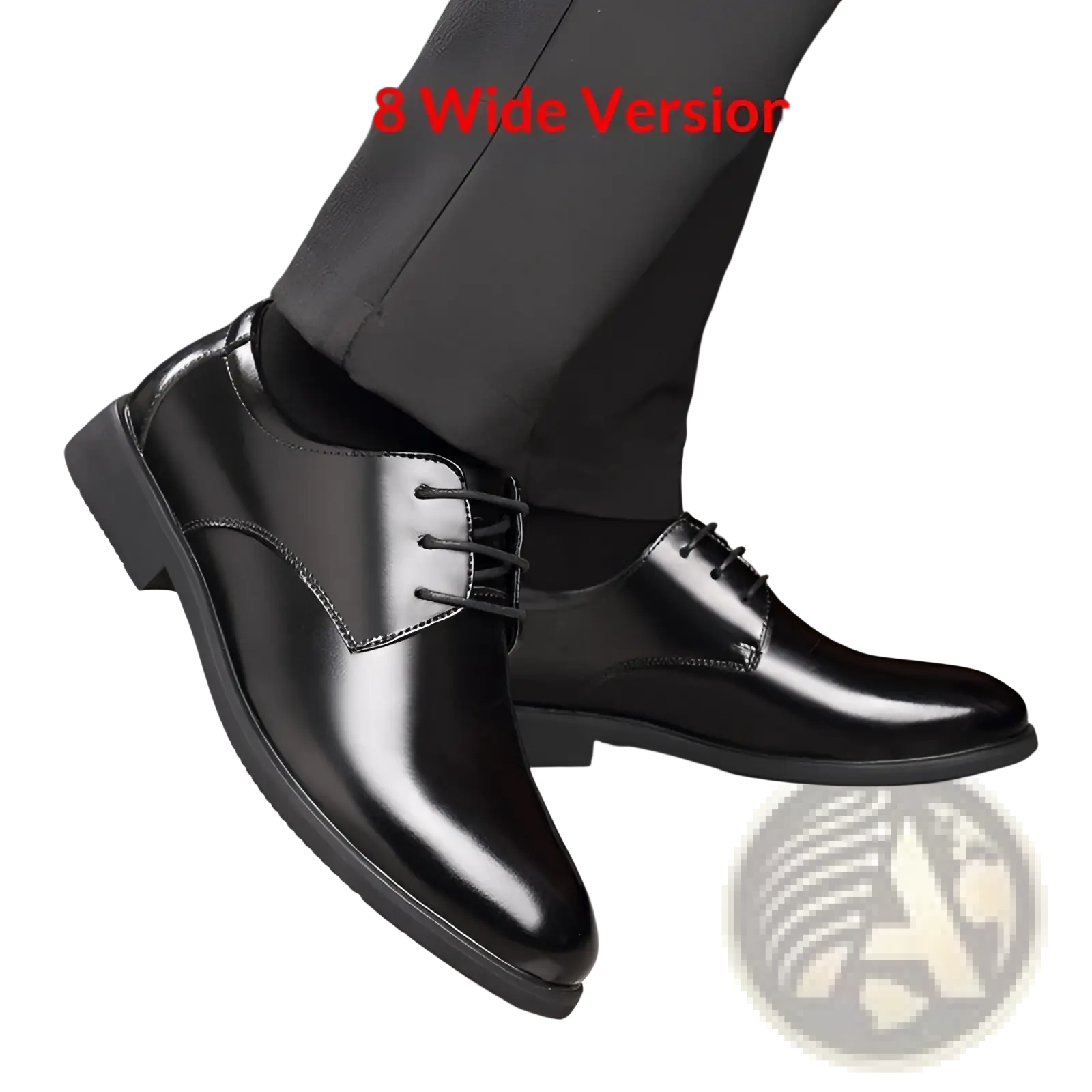 Men’s genuine leather low top business shoes in black with a polished finish and classic lace-up design