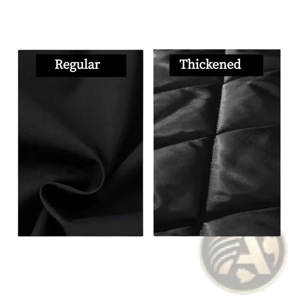 Black quilted fabric in regular and thickened versions for mens hooded winter trench coat plus size material