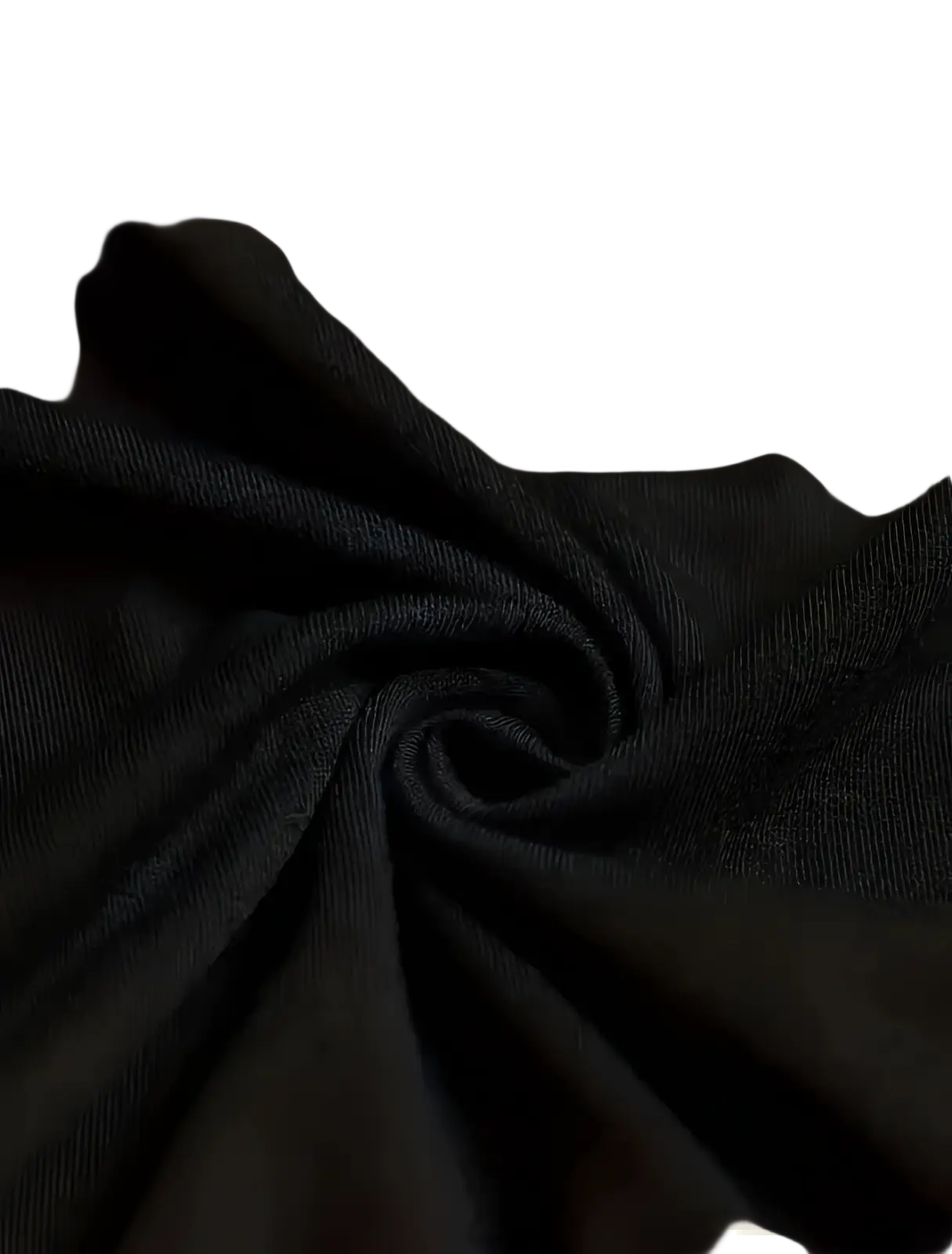 Men’s knight graphic cotton t-shirt black textured fabric with subtle sheen gathered into a soft spiral