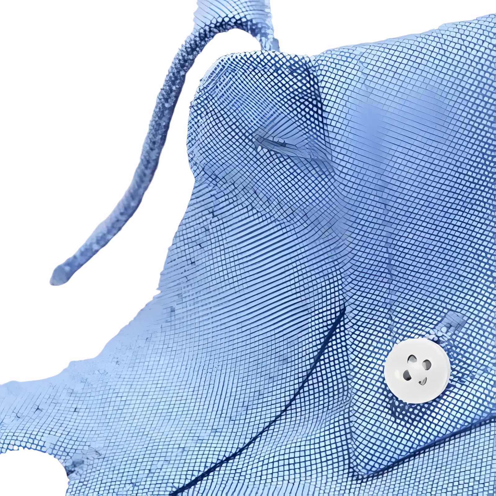 Mens light blue oxford shirt with long sleeves featuring a button-down collar white buttons and subtle woven texture