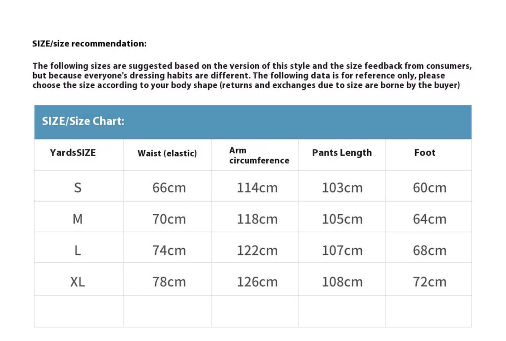 Size chart for men’s light wash loose fit straight leg denim jeans with elastic waist in s m l and xl sizes