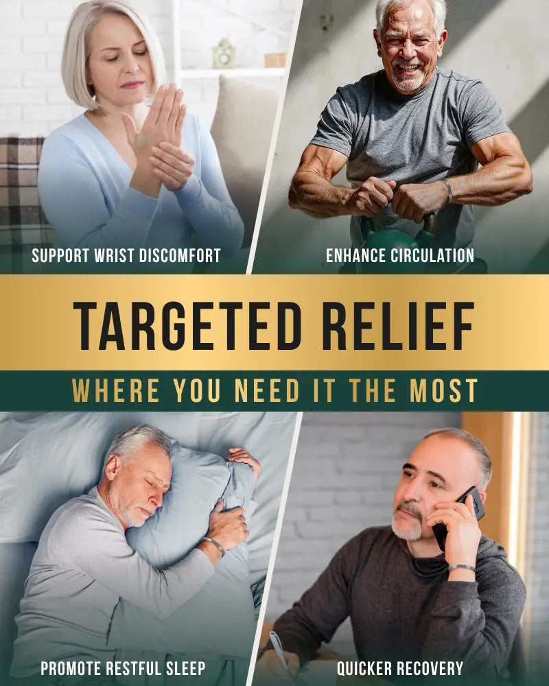 Men’s brushed silver magnetic therapy cuff bracelet designed for targeted relief and improved circulation