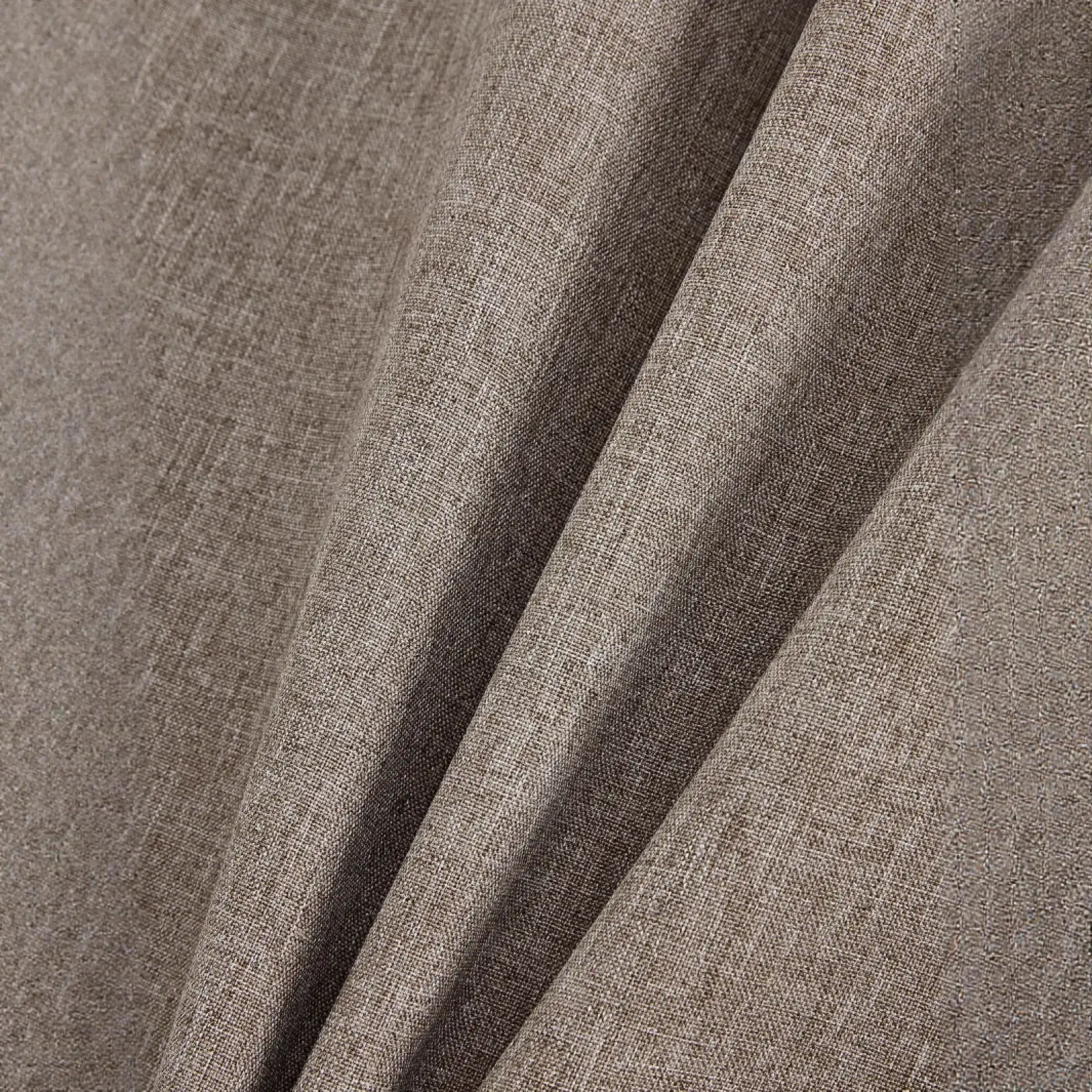 Mens mandarin collar short sleeve casual shirt in neutral gray textured linen with subtle woven pattern