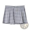 Men’s plus size cotton black and white plaid boxer shorts with elastic waistband for comfortable wear
