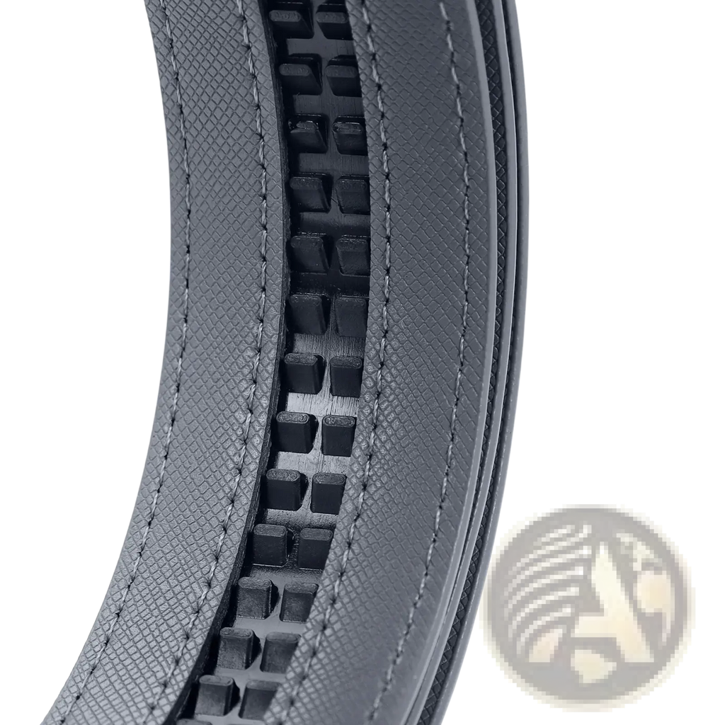 Mens pu leather belt in black with geometric square metal studs suitable for casual and business wear