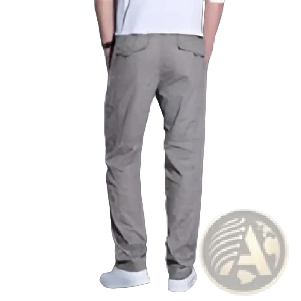 Beige cargo pants in pure cotton with multiple pockets and a relaxed fit for men