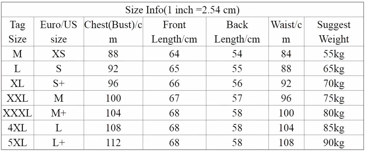 Size chart for mens slim fit dress vest formal waistcoat showing measurements in centimeters for sizes m to 5xl