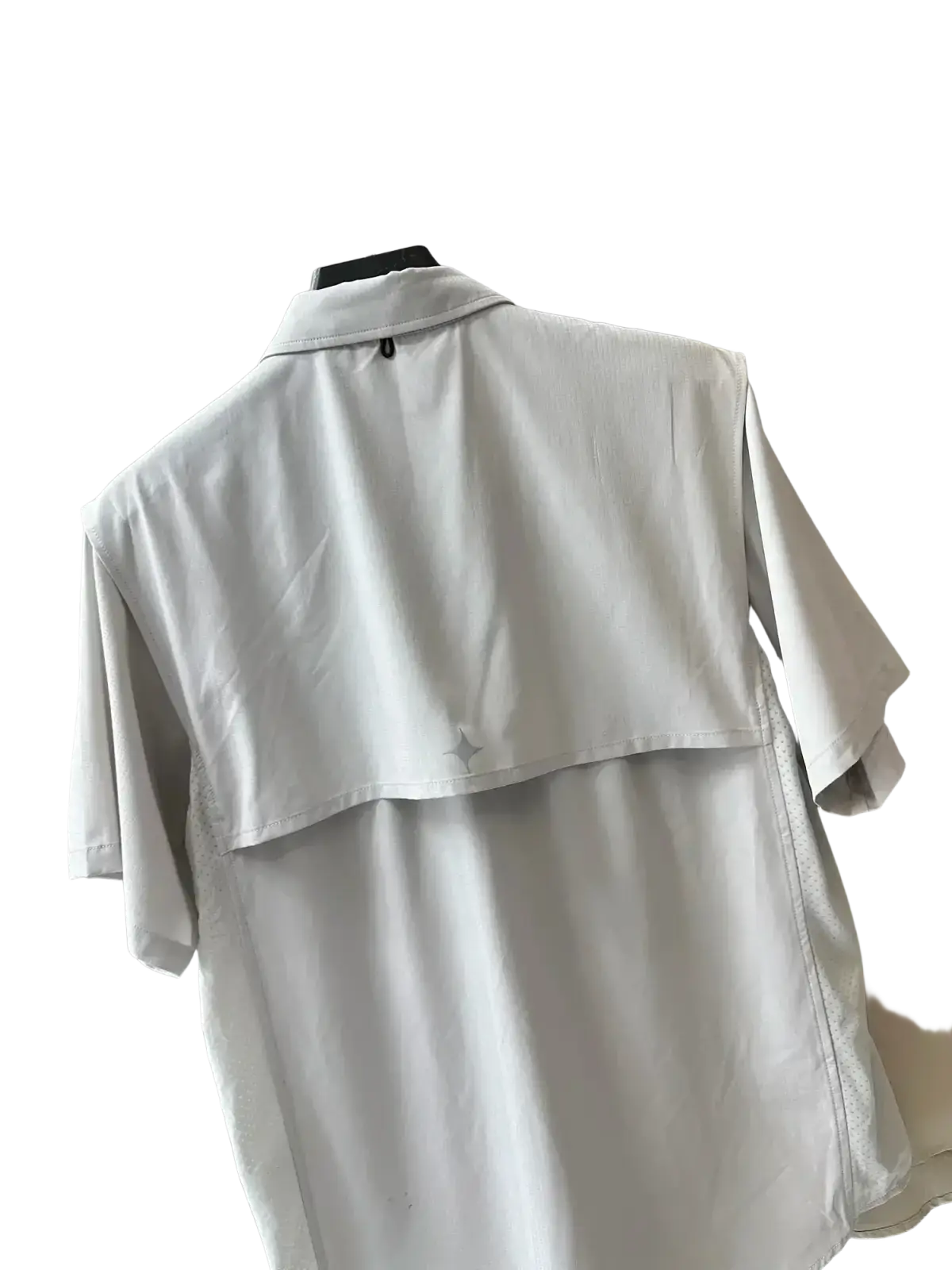 White men’s stretch outdoor shirt with collar and layered design quick dry fabric for active use