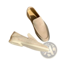 Men’s beige suede summer loafers with white rubber sole flat casual slip-on shoes for comfortable wear