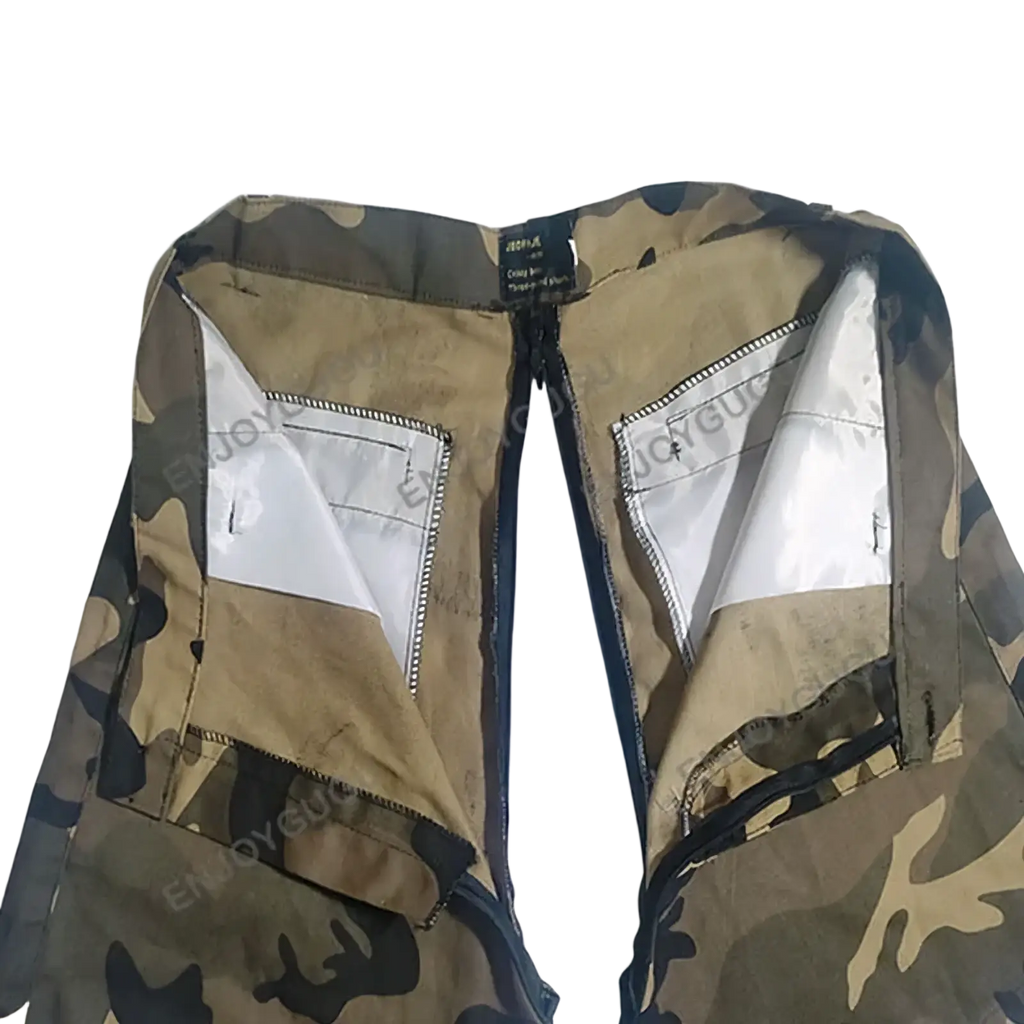 Mens tactical cargo pants in camouflage pattern with multi pockets in olive green brown and black tones