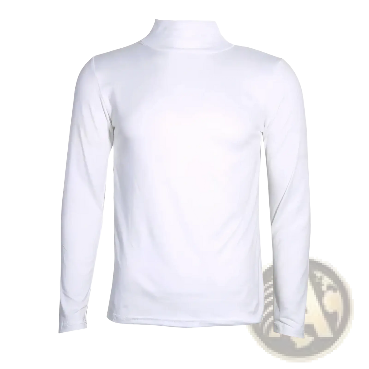 White men’s thermal turtleneck slim fit long sleeve shirt made of smooth form-fitting fabric