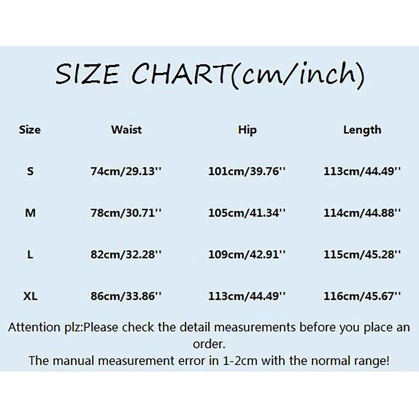 Size chart for men’s vintage wide leg baggy denim jeans showing measurements in centimeters and inches for sizes s to xl