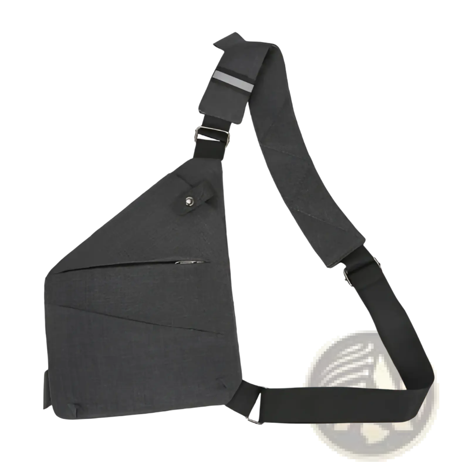 Men’s black textured waterproof anti-theft multifunctional crossbody shoulder bag with adjustable strap and zippered pocket