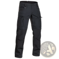 Mens waterproof tactical hiking cargo pants in black with multiple zippered pockets and reinforced stitching