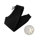 Men’s wool harem pants black fleece joggers with high waist drawstring waistband and side pockets for casual wear