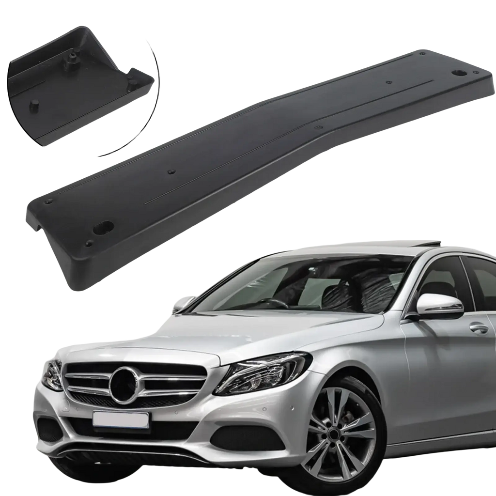 Black plastic front license plate mount for mercedes-benz c-class w205 model with part number a2058801644