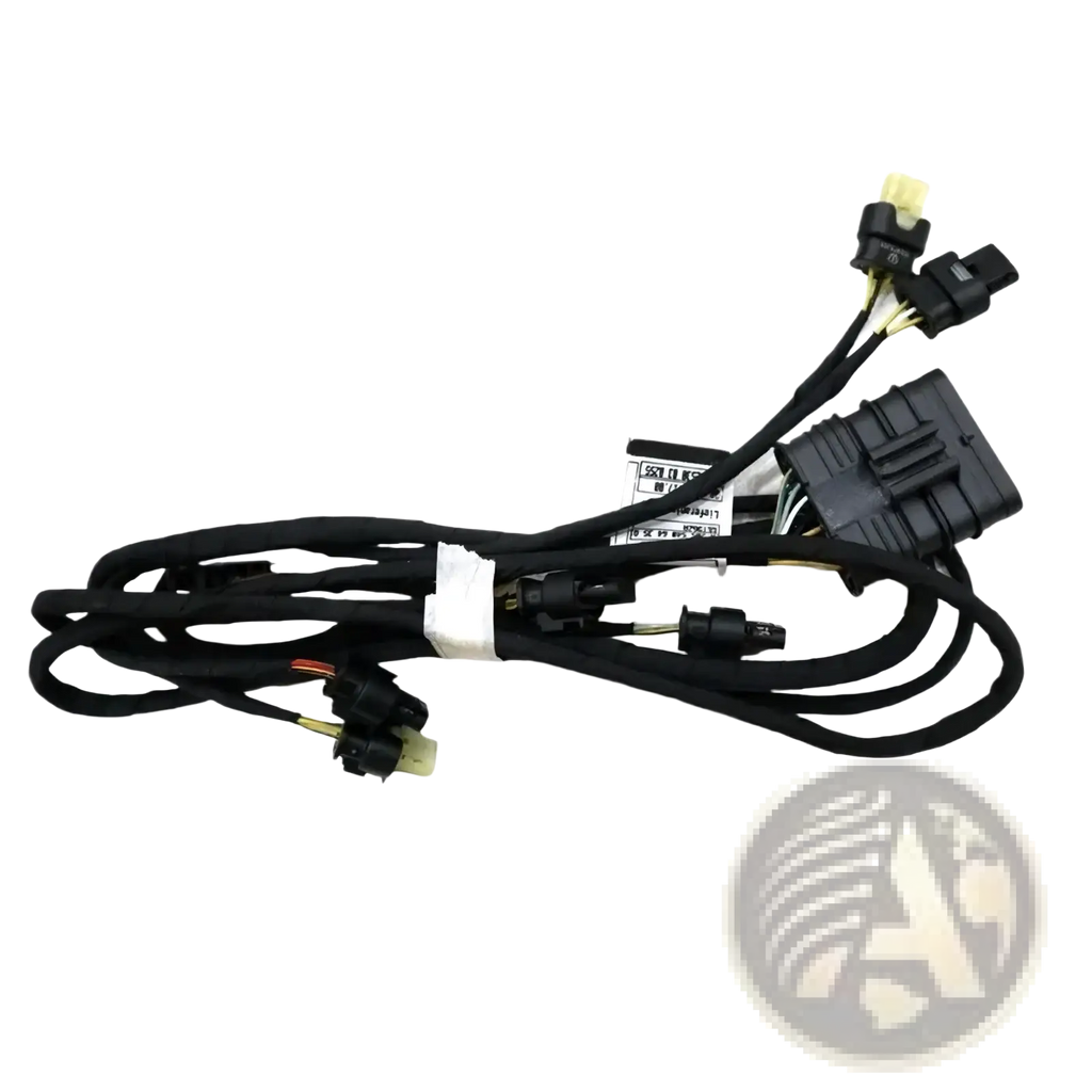 Black automotive wiring harness with multiple connectors and central plastic housing for mercedes w205 parking aid oem 2055406435