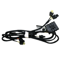 Black automotive wiring harness with multiple connectors and central plastic housing for mercedes w205 parking aid oem 2055406435