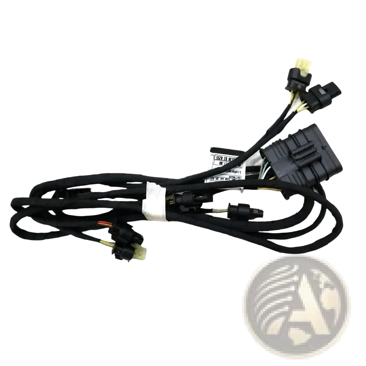 Black automotive wiring harness with multiple connectors and central plastic housing for mercedes w205 parking aid oem 2055406435