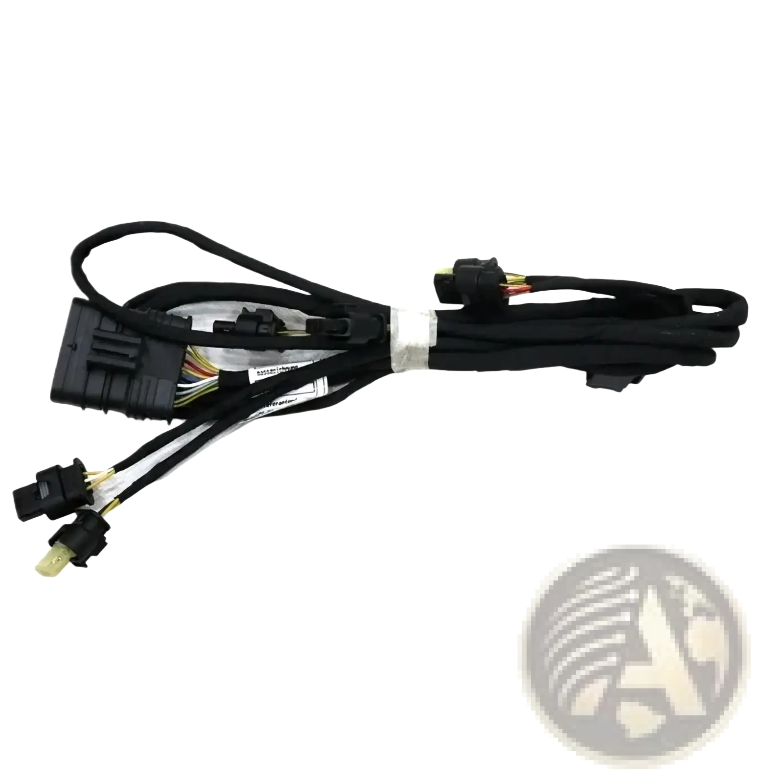 Black automotive wiring harness with multiple connectors and color-coded wires for mercedes w205 parking aid oem 2055406435