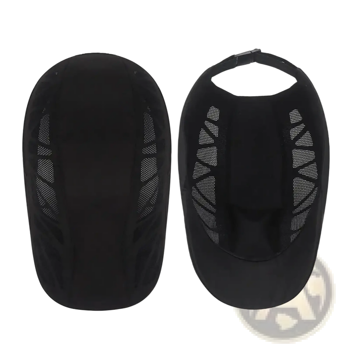 Black mesh newsboy golf cap with structured oval crown and adjustable strap breathable summer driving hat