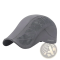 Gray mesh newsboy golf cap with breathable mesh panels and stitched detailing for summer driving comfort