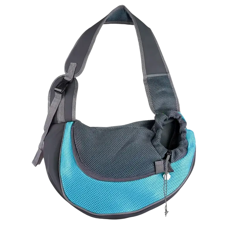 Blue and gray mesh pet carrier backpack with adjustable shoulder strap for small pets and medium breeds from mainland china
