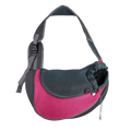 Pink and gray mesh pet carrier backpack with adjustable shoulder strap for small pets made in mainland china