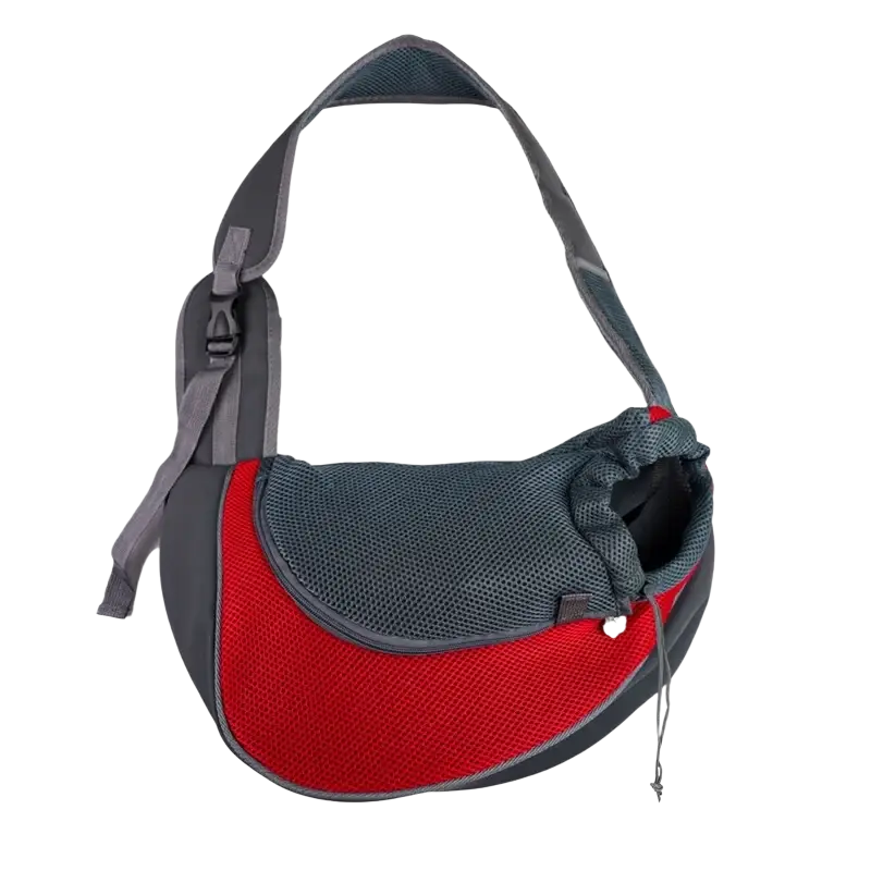 Red and gray mesh pet carrier backpack with adjustable shoulder strap for small pets and medium breeds made in mainland china