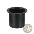 Metal candle cup black cylindrical with smooth matte finish and slightly flared rim for diy crafts and holders
