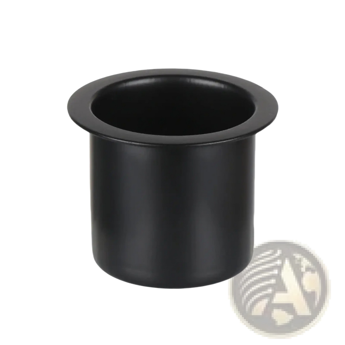 Metal candle cup black cylindrical with smooth matte finish and slightly flared rim for diy crafts and holders